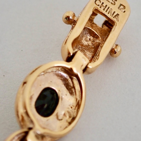 Sapphires Sterling Silver .925 Gold Tone Tennis Bracelet XO Link Chain 7.5" Gems - Picture 7 of 12